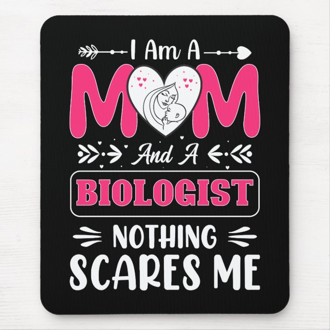 Funny Biologist Mama, Biologe Mama Funny Mousepad (Vorne)