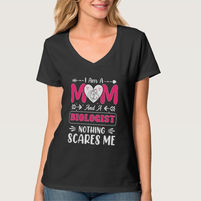 Funny Biologist Mama, Biologe Mama Funny T-Shirt (Vorderseite)
