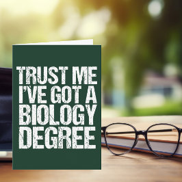 Funny Biology Major Abschluss Green Biologin Karte
