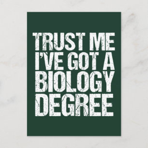 Funny Biology Major Abschluss Green Biologin Postkarte