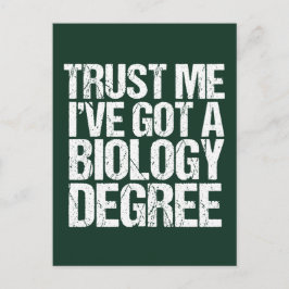 Funny Biology Major Abschluss Green Biologin Postkarte