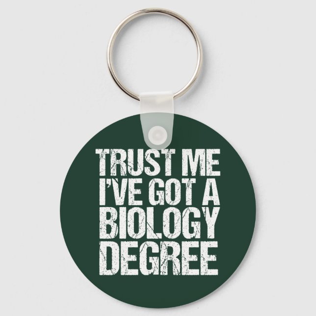 Funny Biology Major Abschluss Green Biologin Schlüsselanhänger (Vorderseite)