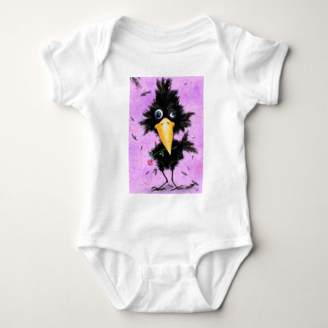Funny Bird Baby Bodysuit Strampler (Vorderseite)