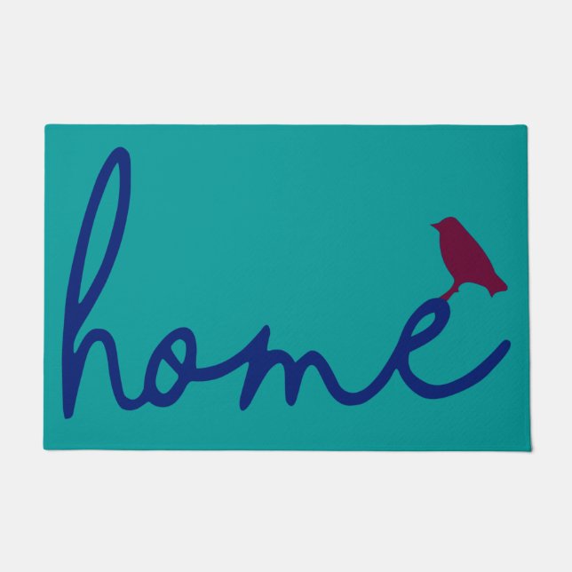 Funny Bird Doormat, Zuhause Lover Mat, farbiger Vo Fußmatte (Vorderseite)