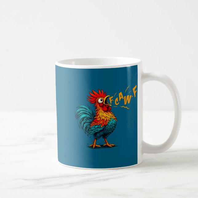 Funny Bird Fcawf Chicken F Caw F Rooster Whisperer Kaffeetasse (Rechts)