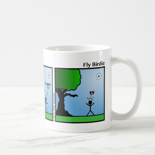 Funny Bird Kack Stickman Tasse - 022 (Rechts)