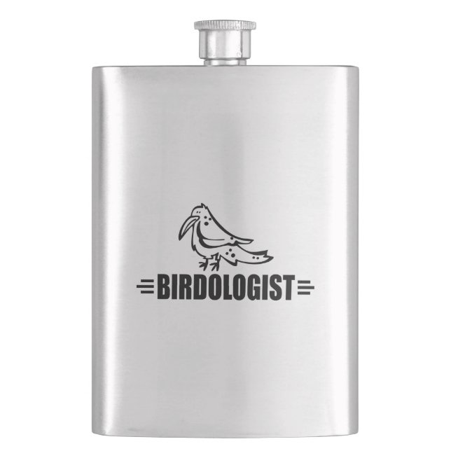 Funny Bird Lover Flachmann (Vorderseite)
