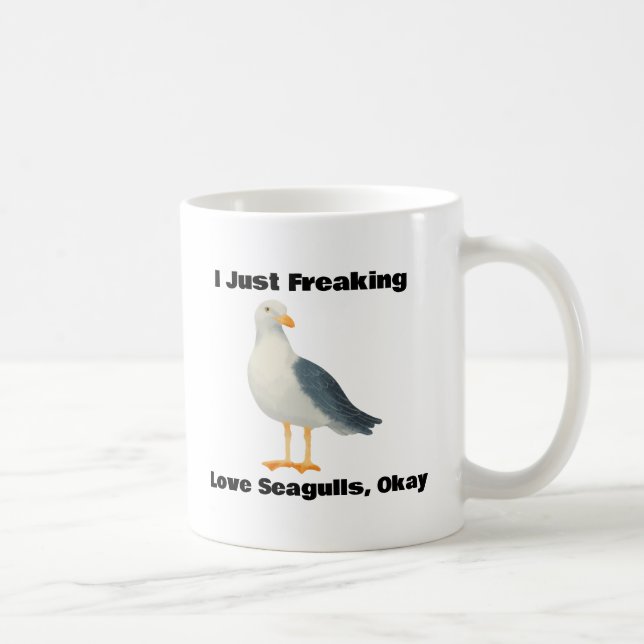 Funny Bird Lover Gift, Niedliche Seagull Tasse für (Rechts)