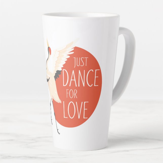 Funny Bird Message - Just Dance for Liebe 1 Milchtasse (Rechte Ecke)