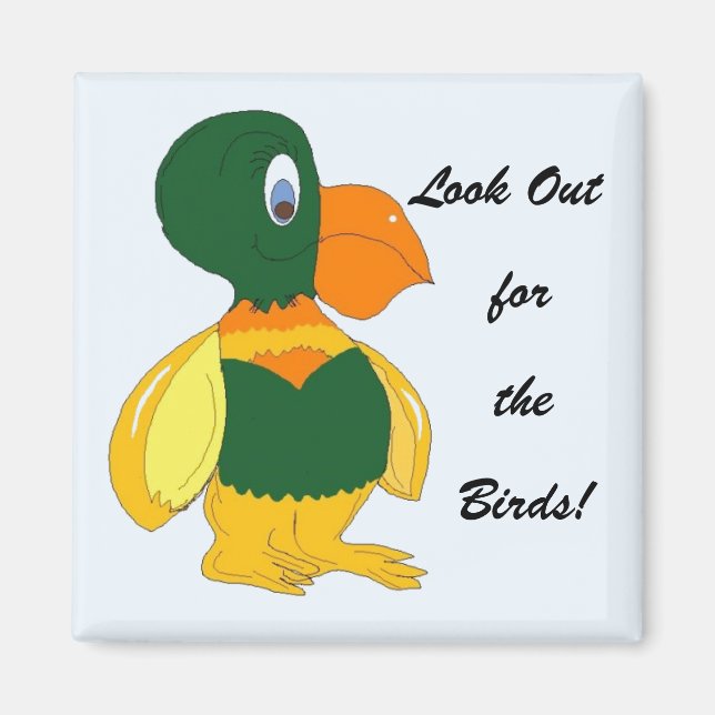 Funny Bird mit Big Beak Magnet (Vorne)