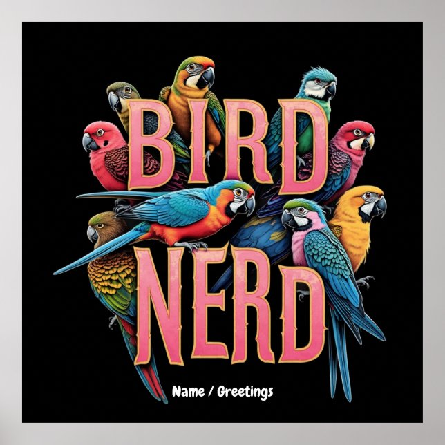 Funny Bird Nerd Design für Vogelbeobachter und Lov Poster (Vorne)