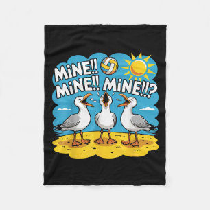 Funny Bird Pielen Volleyball Mine Game Day Vibes Fleecedecke