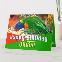 Funny Bird Pun Green Happy Geburtstag