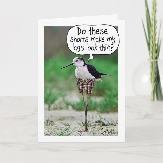 FUNNY BIRD SHORD Card oder Geschenk Karte (Vorderseite)