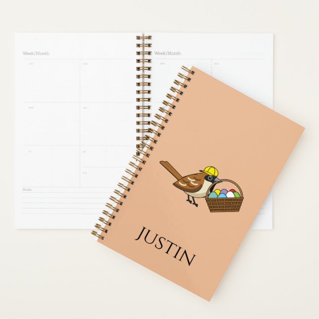 Funny Bird w Colorful Eggs Basket | Personalisiere Planer (Anzeige)