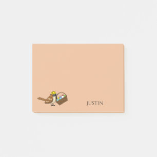Funny Bird w Colorful Eggs Basket Personalisiere Post-it Klebezettel