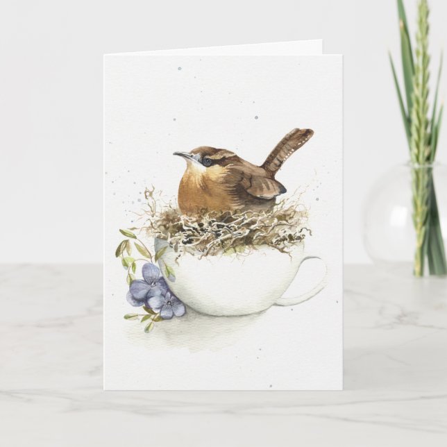 Funny Bird wird ältere Happy Birthday Card Karte (Vorderseite)
