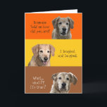 Funny Birday Card Karte<br><div class="desc">Sonnige Geburtstagskarte mit goldenen Retrievers. Diese Karte ist mit Ihrer personalisierten Nachricht und/oder Ihrem Namen anpassbar.</div>