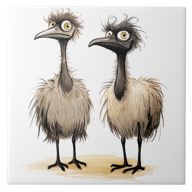 funny birds background fliese (Vorderseite)