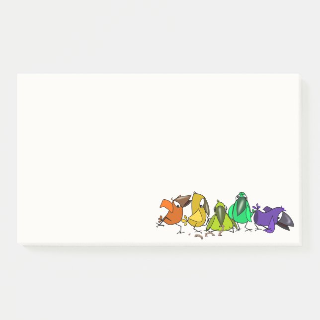 Funny Birds Post-it® Notes Post-it Klebezettel (Vorderseite)