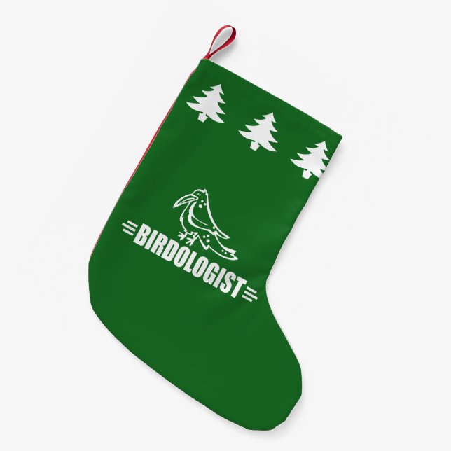 Funny Birdwatcher Kleiner Weihnachtsstrumpf (Vorderansicht (hängend))