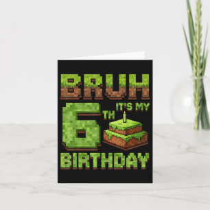 Funny Birthday Boy Bruh sein 6. Geburtstagsspiel P Karte