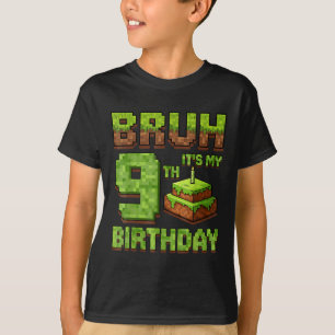 Funny Birthday Boy Bruh sein 9. Geburtstag Game P T-Shirt