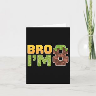 Funny Birthday Boy Shirt Bro Im 8 Birthday Video G Karte