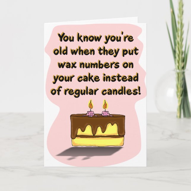 Funny Birthday Card: Birthday Candles Karte (Vorderseite)