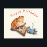 Funny Birthday Card Cat and Mouse Playing Schach Postkarte<br><div class="desc">Glückliche Geburtstagskarten mit Katze und Maus spielen Schach Cartoon Zeichnend lustiges Tierspiel - oder wählen / Ihren einzigartigen Text / Name / Farbe hinzufügen - Ihre besondere Karte Geschenk machen - Umgestalten und verschieben oder entfernen und fügen Sie Elemente / Text mit Anpassungs-Tool! Zeichn und Design von MIGNED. Bitte schauen...</div>