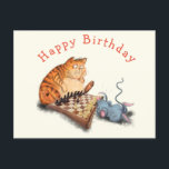 Funny Birthday Card Cat and Mouse Playing Schach Postkarte<br><div class="desc">Glückliche Geburtstagskarten mit Katze und Maus spielen Schach Cartoon Zeichnend lustiges Tierspiel - oder wählen / Ihren einzigartigen Text / Name / Farbe hinzufügen - Ihre besondere Karte Geschenk machen - Umgestalten und verschieben oder entfernen und fügen Sie Elemente / Text mit Anpassungs-Tool! Zeichn und Design von MIGNED. Bitte schauen...</div>