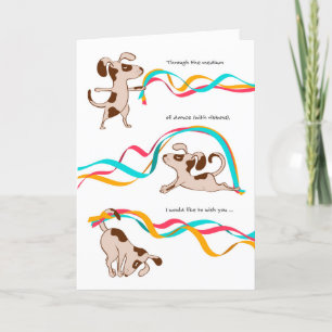 Funny Birthday Card - Der Hund und der Tanz Karte