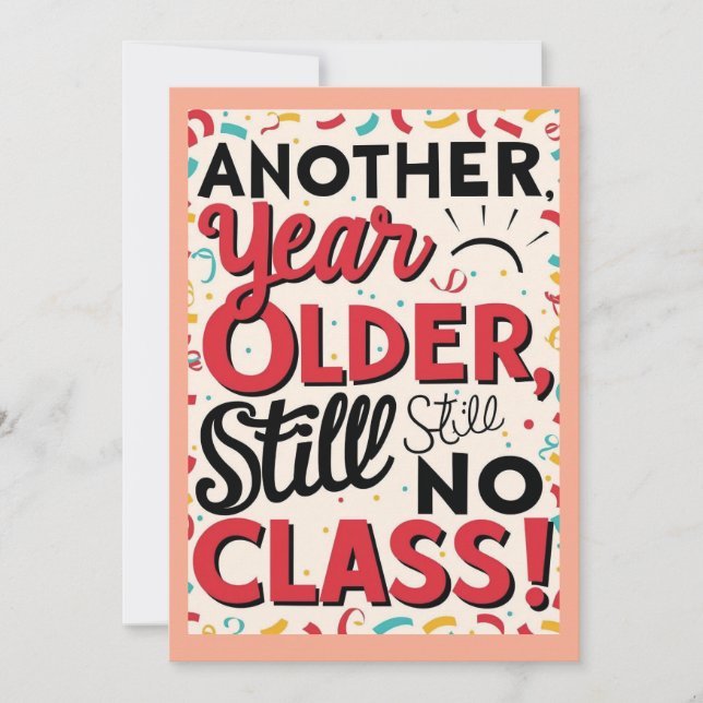Funny Birthday Card Einladung (Vorderseite)