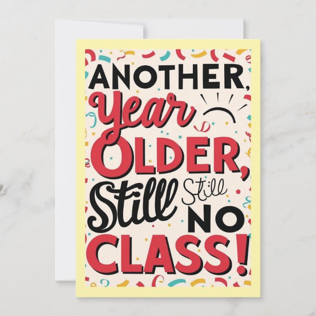 Funny Birthday Card Einladung (Vorderseite)