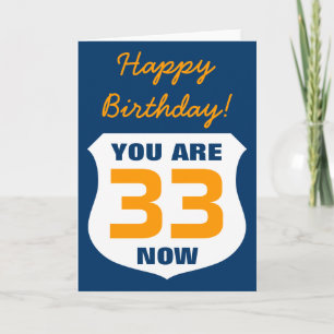 Funny Birthday card for boys and men - Custom age Karte