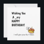 Funny Birthday Card für Ehemann oder Freund Feiertagskarte<br><div class="desc">Funny und Rude Birthday Card für Husband oder Boyfriend ist mit einem funky Schriftart Stil und Kuchen mit einem Schild von yeah baby vorgestellt. Eine perfekte und lustige Art,  Ihren Lieben Geburtstage zu wünschen. Es kann in Jubiläumskarte umgewandelt werden.</div>