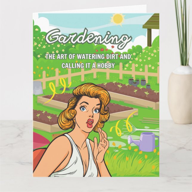 Funny Birthday Card für Gärtner Karte (Vorderseite)
