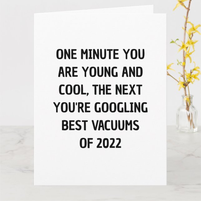 Funny Birthday Card für ihn oder sie | Beste Vakue Karte (Gelbe Blume)