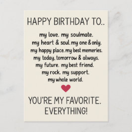 Funny Birthday Card für Männer Ehemann Freund Ihm Postkarte