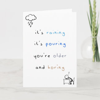 Funny Birthday Card, Gentle Roast, Light Humor Karte
