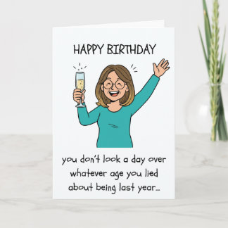 Funny Birthday Card - Lächeln über das Alter Karte