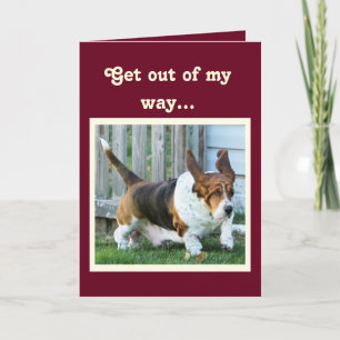 Funny Birthday Card mit Niedlichem Basset Hound/Ca Karte