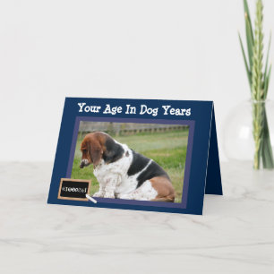 Funny Birthday Card mit Niedlichem Basset Hound Karte