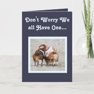 Funny Birthday Card mit Niedlichen Basset-Hunden Karte