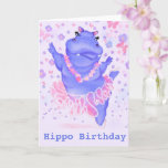 Funny Birthday Card mit Prima Ballerina Hippo Karte<br><div class="desc">Funny Happy Birthday Cards - Prima Ballerina Hippo - oder Ihren Text hinzufügen / Name / Bild - MIGNETER Malerei Design</div>