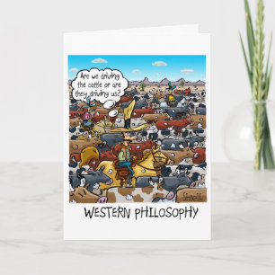 Funny Birthday Card mit Western Philosophie Karte