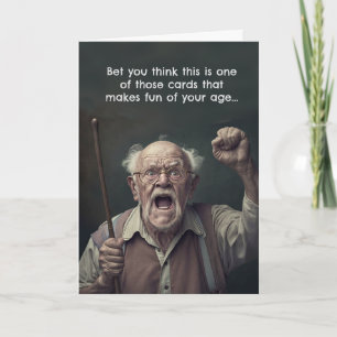 Funny Birthday Card Old Age Geezer Karte