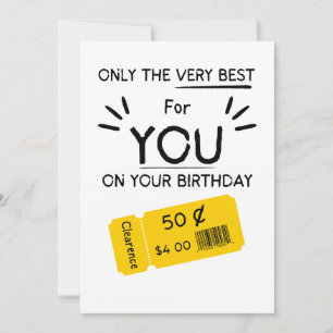 Funny Birthday Card Rude Sarcastic Clearance Einladung