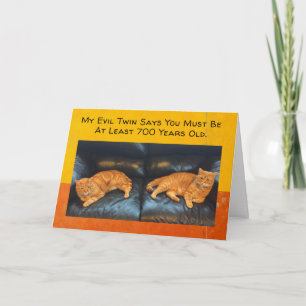 Funny Birthday Card Twin Katzen denken, Sie sind a Karte