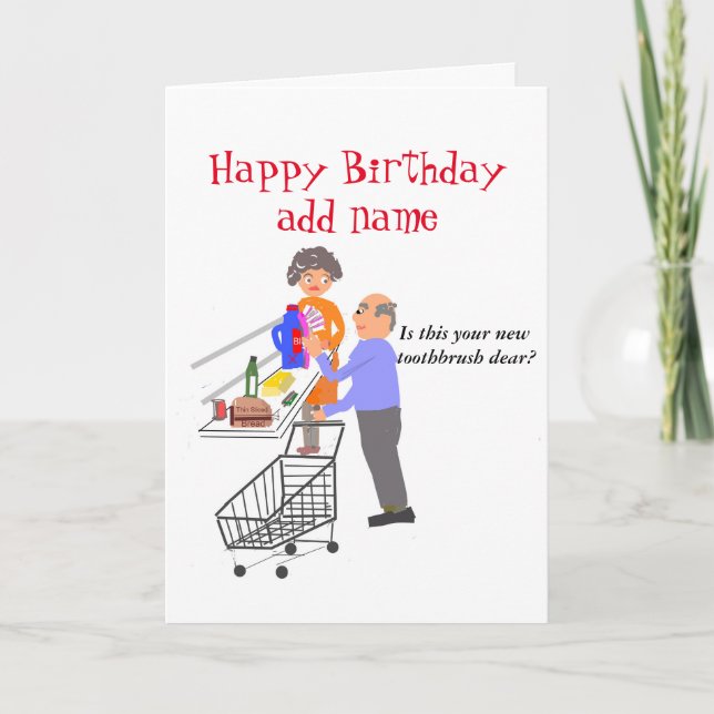 Funny Birthday Card vollständig anpassbar Karte (Vorderseite)